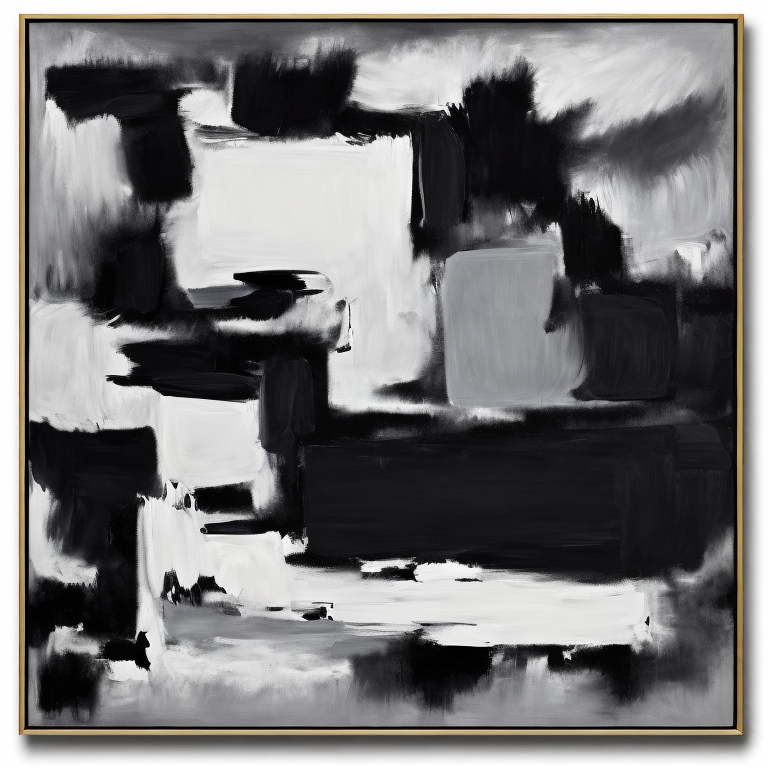 abstract paintings, tribute to Soulages and de Staël